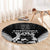 New Zealand Silver Fern Rugby Round Carpet Haka Dance With Aotearoa Maori Pattern