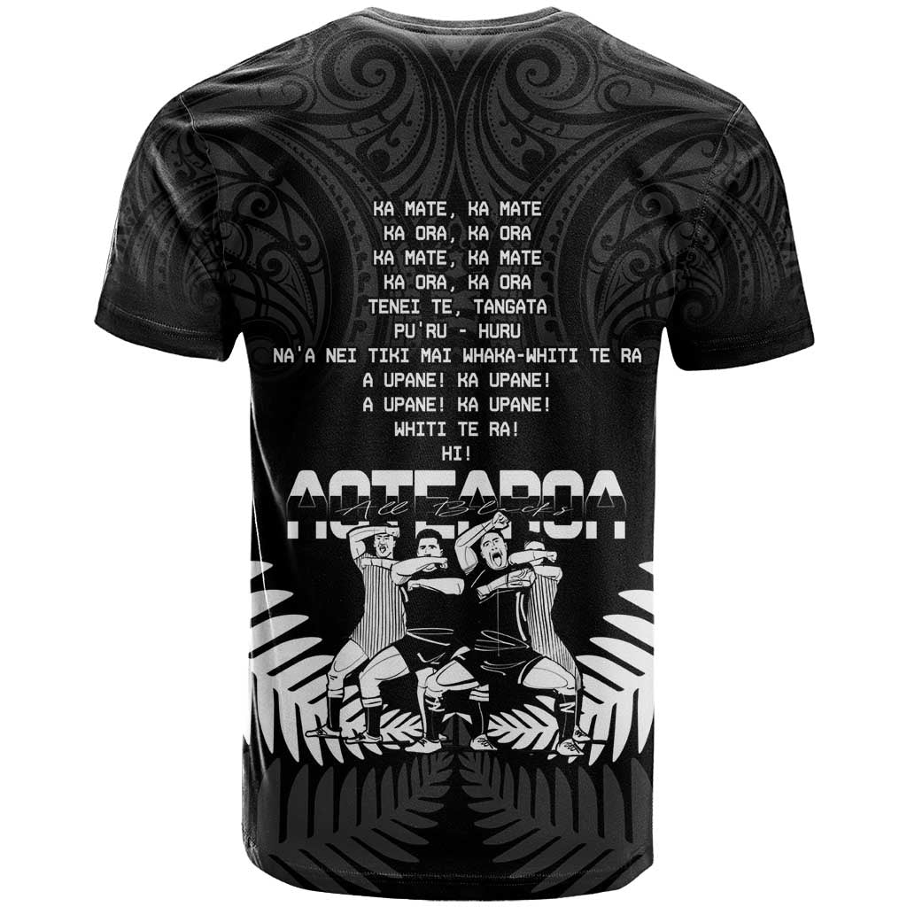 New Zealand Silver Fern Rugby T Shirt Haka Dance With Aotearoa Maori Pattern LT14 - Polynesian Pride