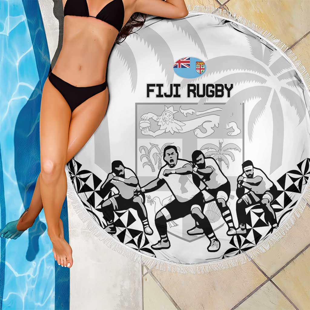 Fiji Tapa Rugby Beach Blanket Cibi Dance With Fijian Pattern LT14 - Polynesian Pride