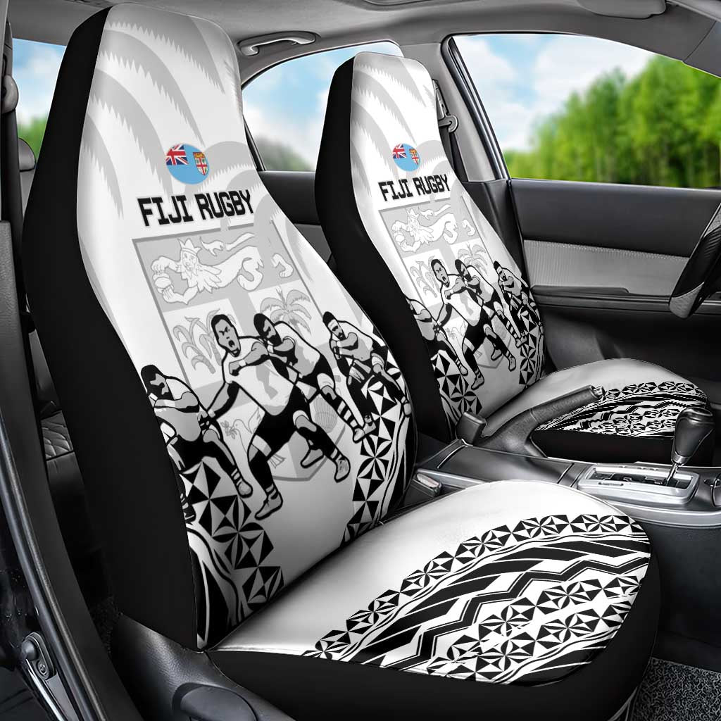 Fiji Tapa Rugby Car Seat Cover Cibi Dance With Fijian Pattern LT14 - Polynesian Pride