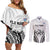 Fiji Tapa Rugby Couples Matching Off Shoulder Short Dress and Long Sleeve Button Shirt Cibi Dance With Fijian Pattern