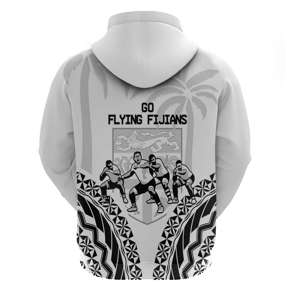 Fiji Tapa Rugby Hoodie Cibi Dance With Fijian Pattern LT14 - Polynesian Pride