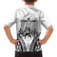 Fiji Tapa Rugby Kid Hawaiian Shirt Cibi Dance With Fijian Pattern LT14 - Polynesian Pride