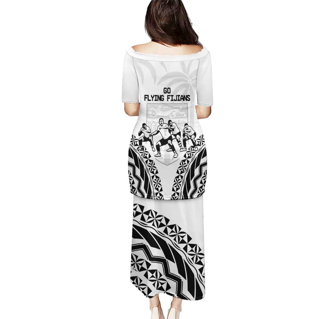 Fiji Tapa Rugby Puletasi Cibi Dance With Fijian Pattern LT14 - Polynesian Pride