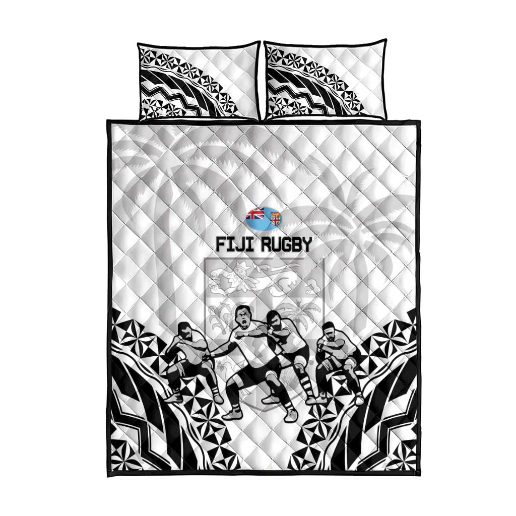 Fiji Tapa Rugby Quilt Bed Set Cibi Dance With Fijian Pattern LT14 - Polynesian Pride