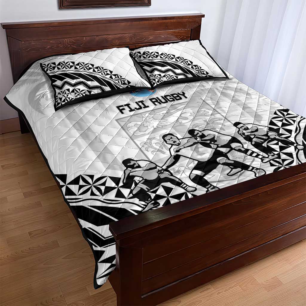 Fiji Tapa Rugby Quilt Bed Set Cibi Dance With Fijian Pattern LT14 - Polynesian Pride