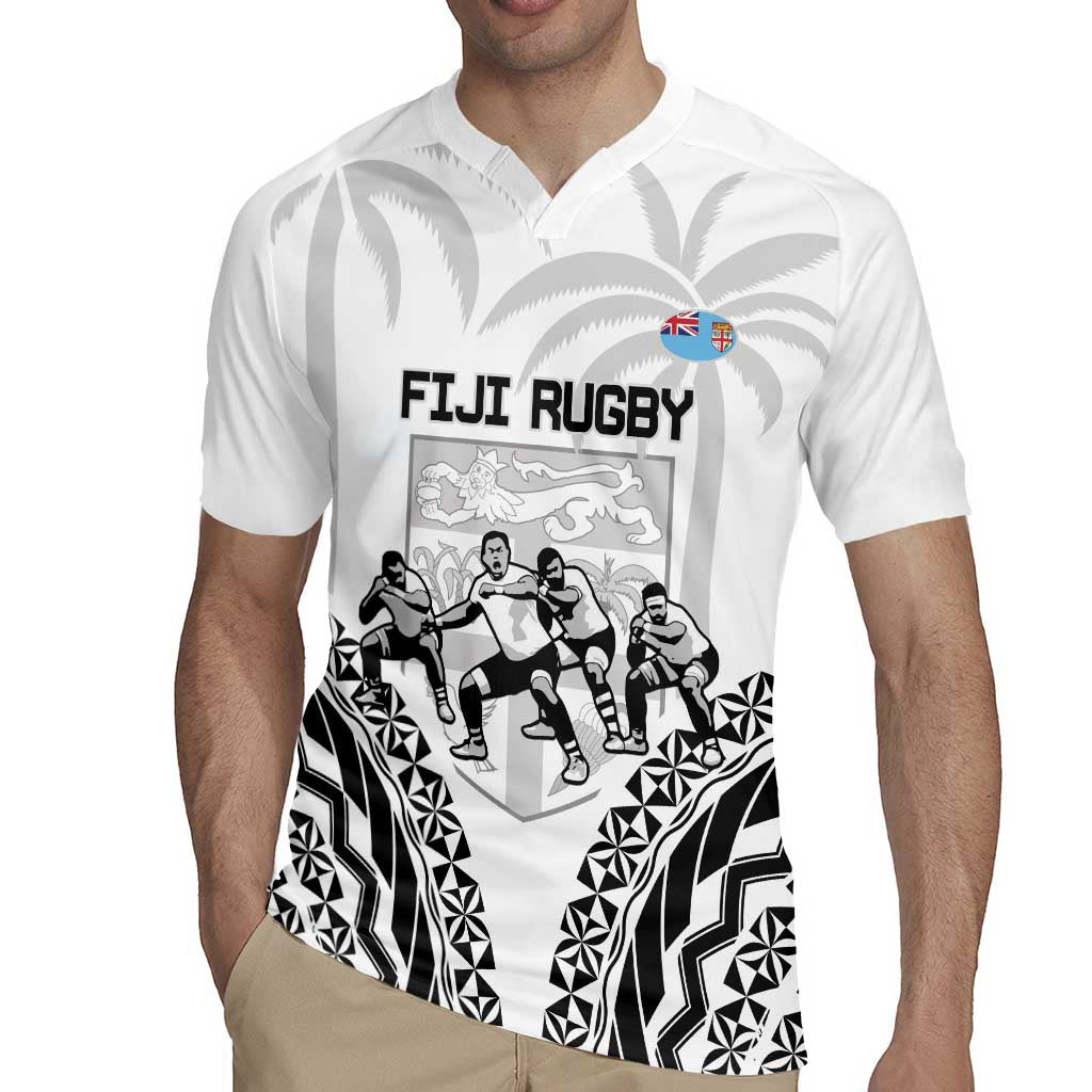 Fiji Tapa Rugby Rugby Jersey Cibi Dance With Fijian Pattern LT14 - Polynesian Pride