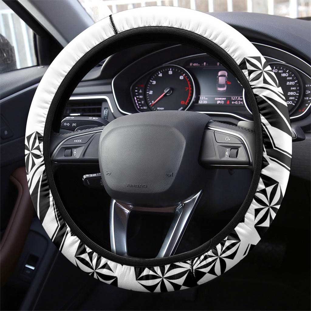 Fiji Tapa Rugby Steering Wheel Cover Cibi Dance With Fijian Pattern LT14 - Polynesian Pride