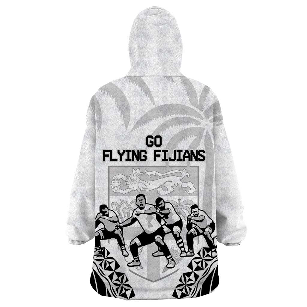 Fiji Tapa Rugby Wearable Blanket Hoodie Cibi Dance With Fijian Pattern LT14 - Polynesian Pride