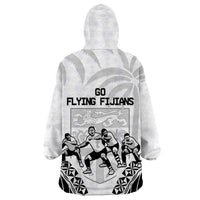 Fiji Tapa Rugby Wearable Blanket Hoodie Cibi Dance With Fijian Pattern LT14 - Polynesian Pride