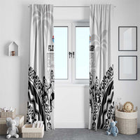 Fiji Tapa Rugby Window Curtain Cibi Dance With Fijian Pattern LT14 - Polynesian Pride