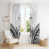 Fiji Tapa Rugby Window Curtain Cibi Dance With Fijian Pattern LT14 - Polynesian Pride