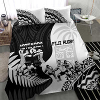 New Zealand And Fiji Tapa Rugby Bedding Set Haka Dance Mix Cibi Dance Together LT14 - Polynesian Pride