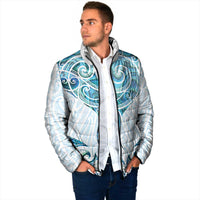 New Zealand Manta Ray Tattoo Padded Jacket Aotearoa Maori Haehae Paua Shell LT14 - Polynesian Pride