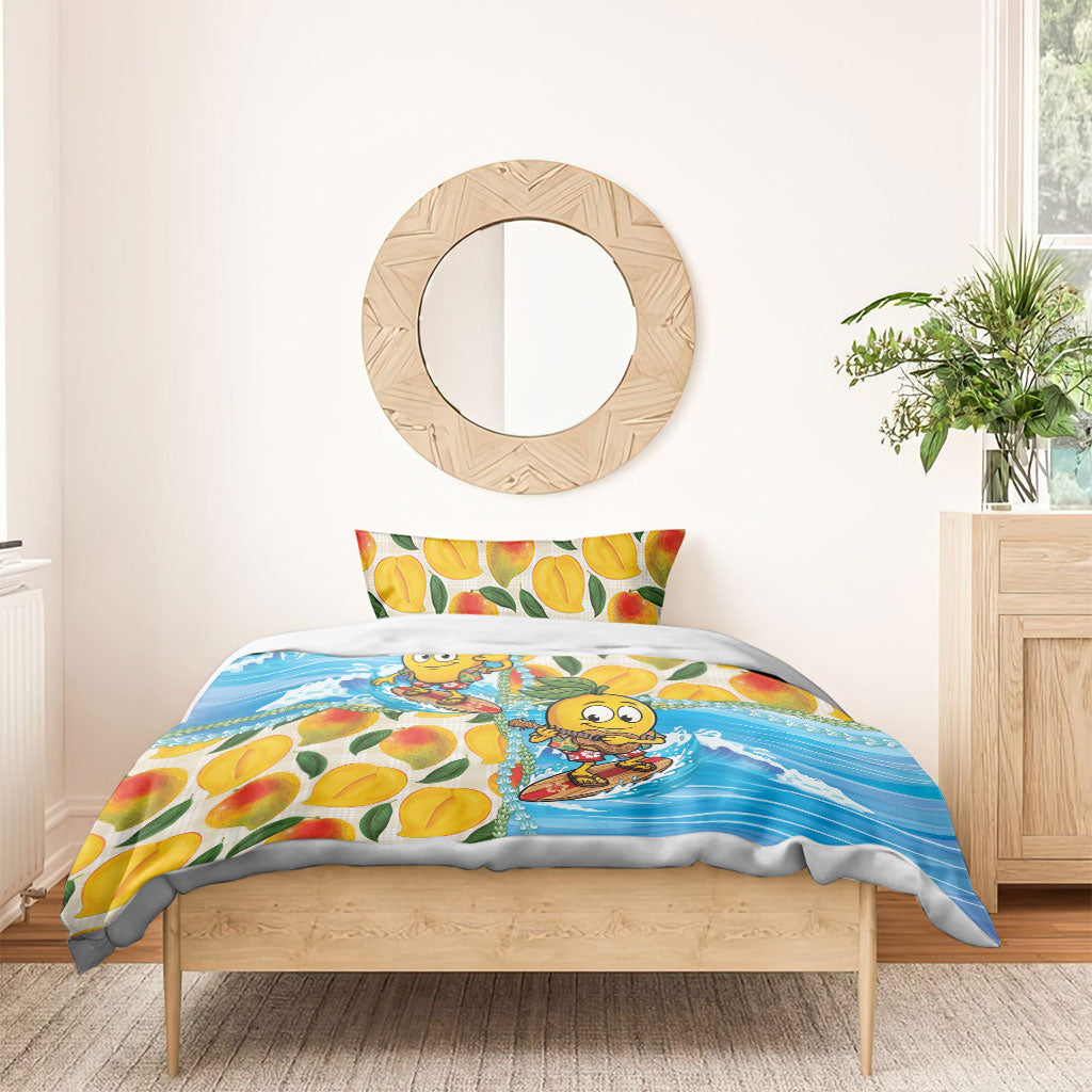 Aloha Hawaii Summer Bedding Set Hawaiian Lei Surfing Mango Palaka Motifs LT14 - Polynesian Pride