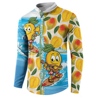Aloha Hawaii Summer Button Sweatshirt Hawaiian Lei Surfing Mango Palaka Motifs LT14 - Polynesian Pride