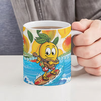 Aloha Hawaii Summer Ceramic Mug Hawaiian Lei Surfing Mango Palaka Motifs LT14 - Polynesian Pride