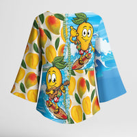 Aloha Hawaii Summer Kimono Sleeve Blouse Hawaiian Lei Surfing Mango Palaka Motifs LT14 - Polynesian Pride