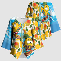 Aloha Hawaii Summer Kimono Sleeve Blouse Hawaiian Lei Surfing Mango Palaka Motifs LT14 - Polynesian Pride