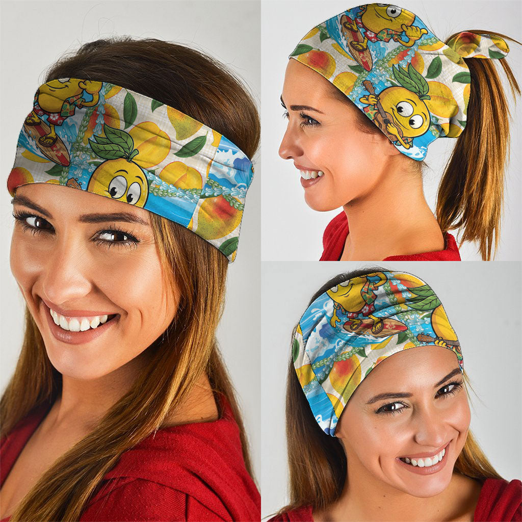 Aloha Hawaii Summer Neck Gaiter Hawaiian Lei Surfing Mango Palaka Motifs LT14 - Polynesian Pride