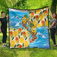 Aloha Hawaii Summer Quilt Hawaiian Lei Surfing Mango Palaka Motifs LT14 - Polynesian Pride