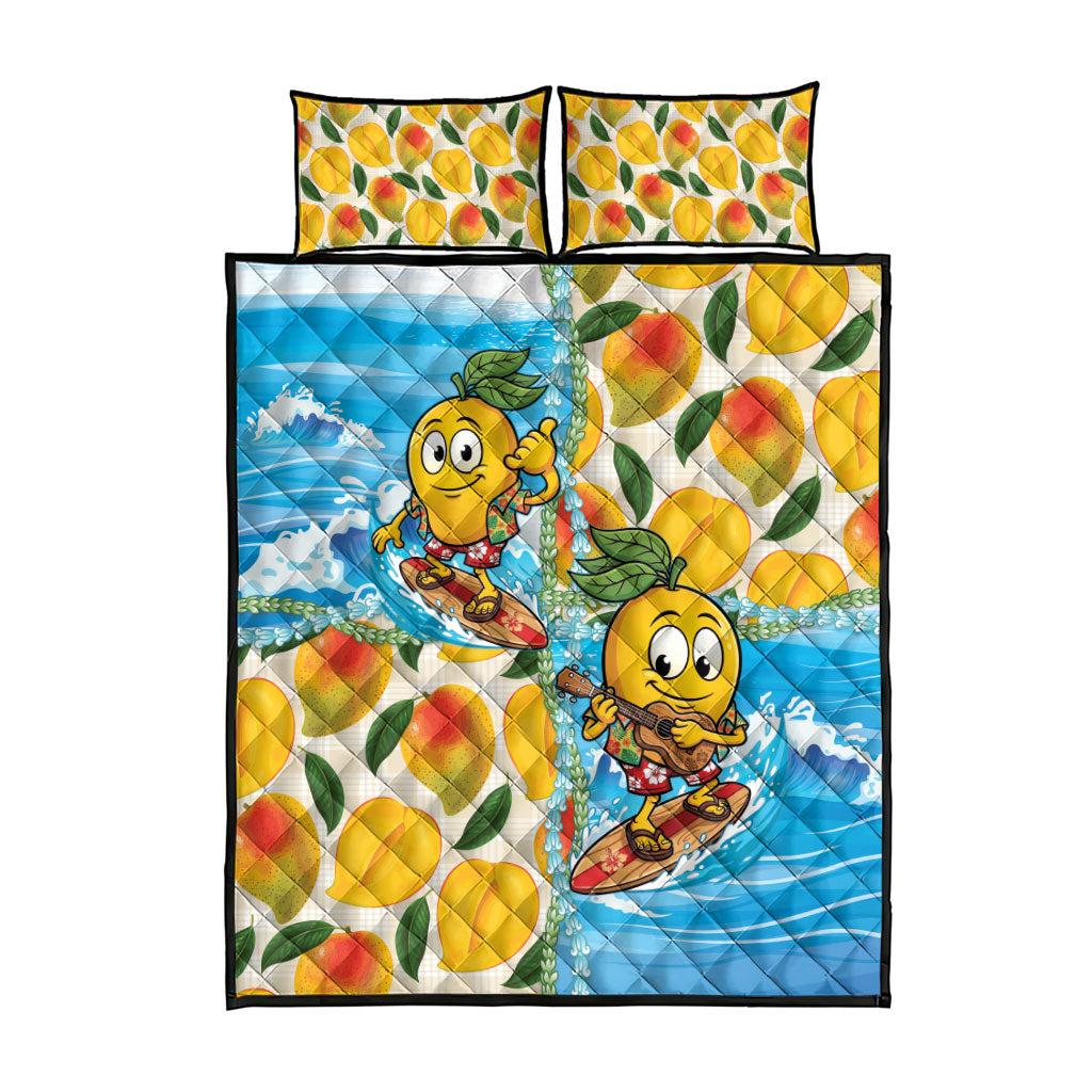 Aloha Hawaii Summer Quilt Bed Set Hawaiian Lei Surfing Mango Palaka Motifs LT14 - Polynesian Pride