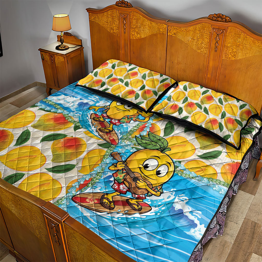 Aloha Hawaii Summer Quilt Bed Set Hawaiian Lei Surfing Mango Palaka Motifs LT14 - Polynesian Pride
