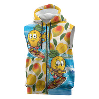 Aloha Hawaii Summer Sleeveless Zip Hoodie Hawaiian Lei Surfing
