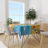 Aloha Hawaii Summer Tablecloth Hawaiian Lei Surfing Mango Palaka Motifs LT14 - Polynesian Pride