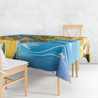 Aloha Hawaii Summer Tablecloth Hawaiian Lei Surfing Mango Palaka Motifs LT14 - Polynesian Pride