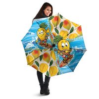 Aloha Hawaii Summer Umbrella Hawaiian Lei Surfing Mango Palaka Motifs LT14 - Polynesian Pride