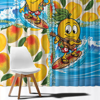 Aloha Hawaii Summer Window Curtain Hawaiian Lei Surfing Mango Palaka Motifs LT14 - Polynesian Pride