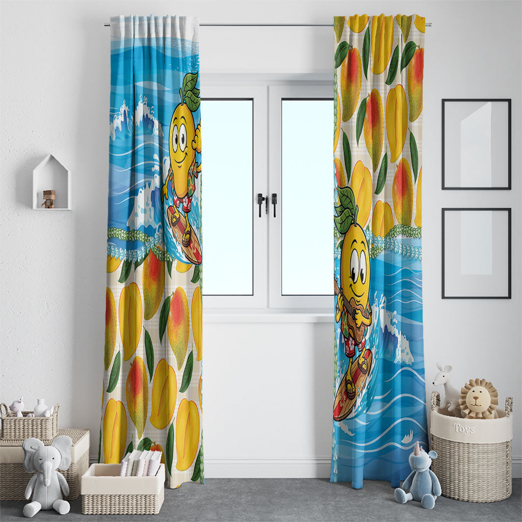Aloha Hawaii Summer Window Curtain Hawaiian Lei Surfing Mango Palaka Motifs LT14 - Polynesian Pride