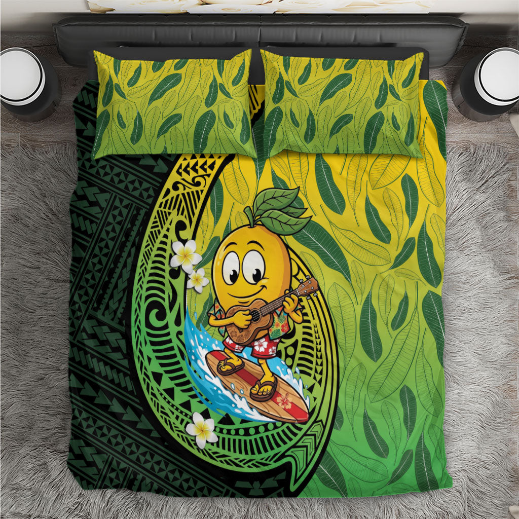 Hawaii Surfing Mango Bedding Set Manako Polynesian Fish Hook LT14 Green - Polynesian Pride