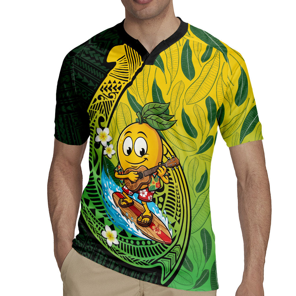 Hawaii Surfing Mango Rugby Jersey Manako Polynesian Fish Hook LT14 - Polynesian Pride