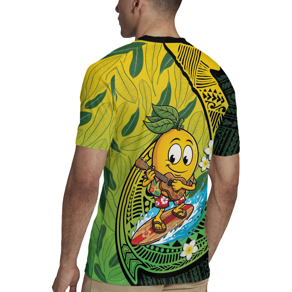 Hawaii Surfing Mango Rugby Jersey Manako Polynesian Fish Hook LT14 - Polynesian Pride
