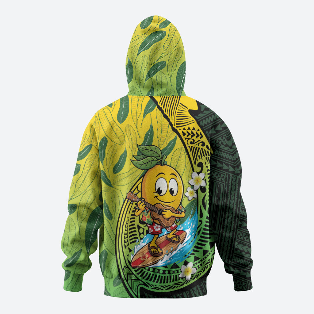 Hawaii Surfing Mango Zip Hoodie Manako Polynesian Fish Hook LT14 - Polynesian Pride