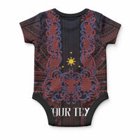 Filipino Barong Tagalog Inspired Personalised Baby Onesie Mabuhay Philippines Festival Polynesian Pattern LT14 - Polynesian Pride