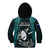 New Zealand Silver Fern Rugby Kid Hoodie Aotearoa All Black Dabbing Ball With Maori Paua Shell LT14 - Polynesian Pride