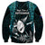 New Zealand Silver Fern Rugby Sweatshirt Aotearoa All Black Dabbing Ball With Maori Paua Shell LT14 - Polynesian Pride