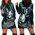 Custom New Zealand Silver Fern Rugby Hoodie Dress Aotearoa All Black Dabbing Ball With Maori Paua Shell LT14 - Polynesian Pride