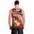 Tonga Rugby Men Tank Top Ikale Tahi Tongan Ngatu Pattern With Dabbing Ball LT14 - Polynesian Pride