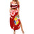 Tonga Rugby Summer Maxi Dress Ikale Tahi Tongan Ngatu Pattern With Dabbing Ball LT14 Women Red - Polynesian Pride