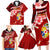 Custom Tonga Rugby Family Matching Long Sleeve Bodycon Dress and Hawaiian Shirt Ikale Tahi Tongan Ngatu Pattern With Dabbing Ball LT14 - Polynesian Pride