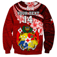 Custom Tonga Rugby Sweatshirt Ikale Tahi Tongan Ngatu Pattern With Dabbing Ball LT14 - Polynesian Pride