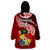 Custom Tonga Rugby Wearable Blanket Hoodie Ikale Tahi Tongan Ngatu Pattern With Dabbing Ball LT14 - Polynesian Pride