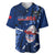 Samoa Rugby Baseball Jersey Manu Samoa Ula Fala Dabbing Ball Polynesian Blue Version LT14 Blue - Polynesian Pride