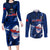 Samoa Rugby Couples Matching Long Sleeve Bodycon Dress and Long Sleeve Button Shirts Manu Samoa Ula Fala Dabbing Ball Polynesian Blue Version LT14 Blue - Polynesian Pride