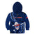 Samoa Rugby Kid Hoodie Manu Samoa Ula Fala Dabbing Ball Polynesian Blue Version LT14 - Polynesian Pride