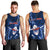 Samoa Rugby Men Tank Top Manu Samoa Ula Fala Dabbing Ball Polynesian Blue Version LT14 - Polynesian Pride